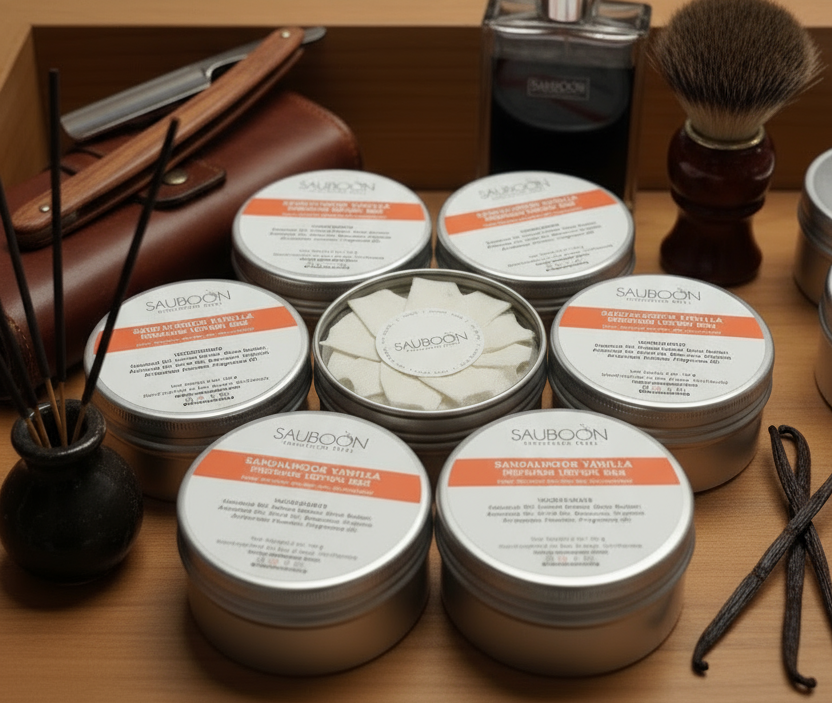 SAUBOON Handcrafted Soaps - Wholesale Solid Lotion - SANDALWOOD VANILLA LOTION BAR3