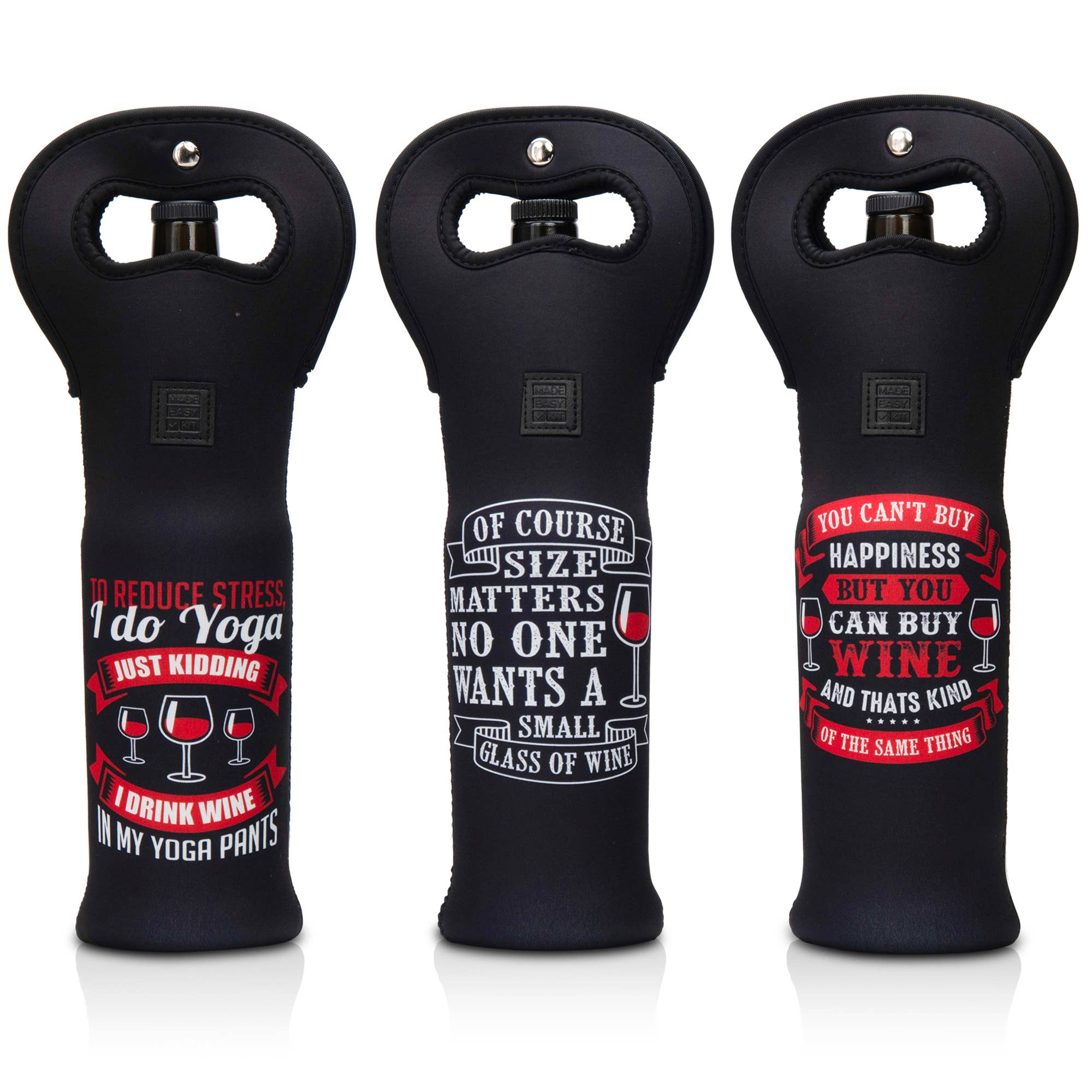 MADE EASY KIT – wholesale Wine tote – Made Easy Kit Insulated Wine Tote Neoprene Carrier Set of 30