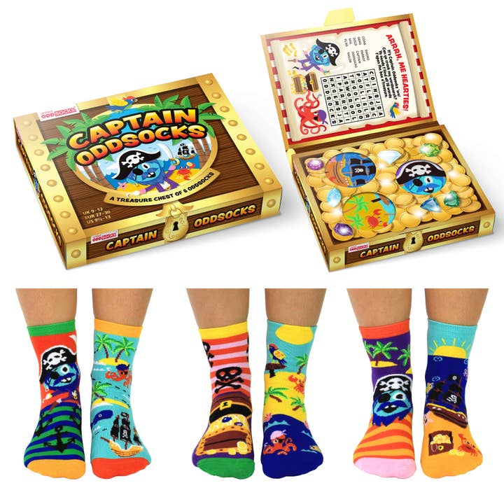 Sock Academy - Wholesale Socks - Unisex - CAPTAIN ODDSOCKS | 6 Odd Socks Gift Box - United Oddsocks