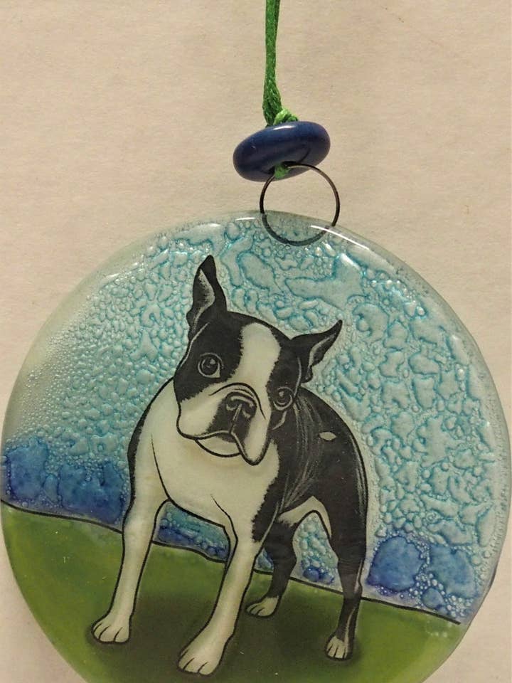 Boston Terrier Dog Ornament / Suncatcher for wholesale by Pampeana