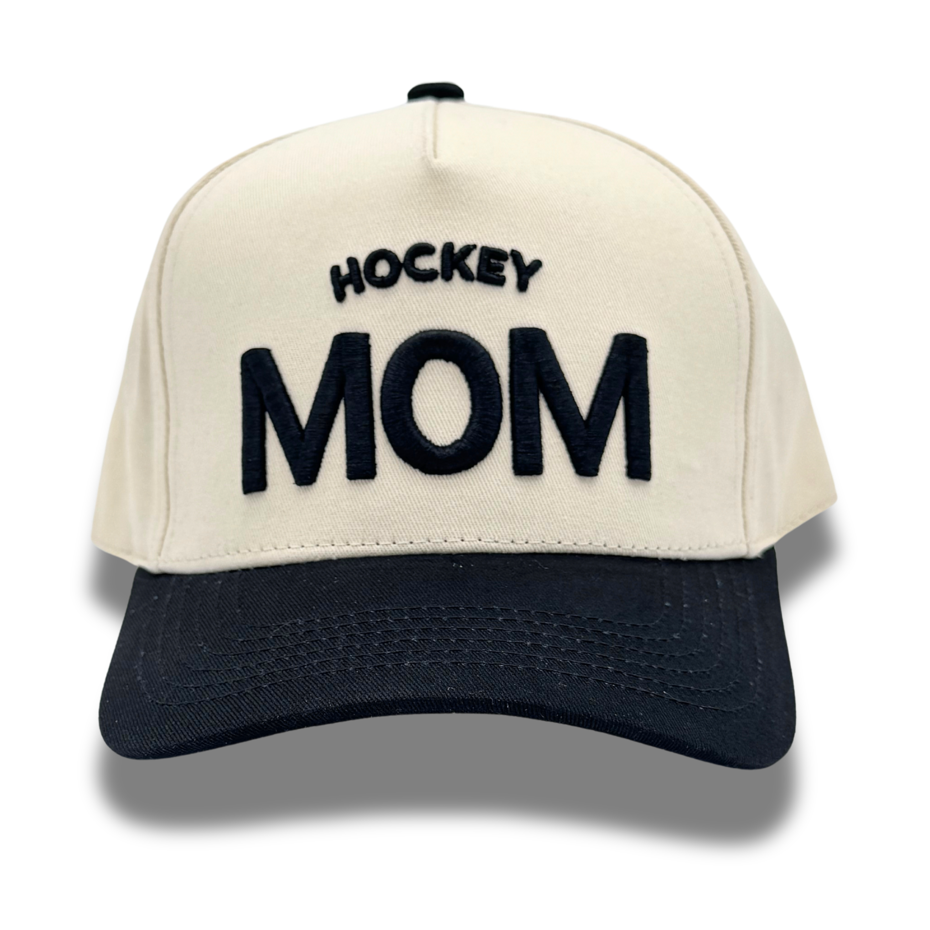 Citizen Row - Wholesale Hat Accessory - Women's - Tan & Black Two-Tone Hat: Hockey Mom1