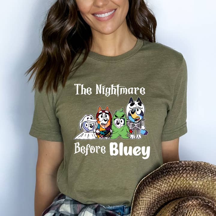 LA Shirt Company - Wholesale T-Shirt (Graphic) - Women's - The Nightmare Before Bluey- Bella Canvas2