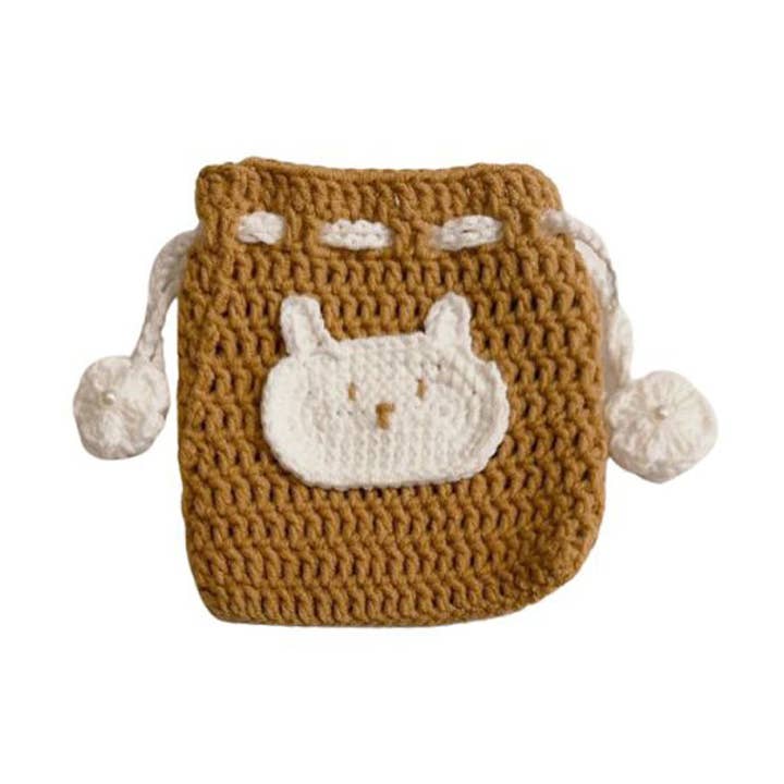 Sac à main Fudge marron et blanc avec cordon pour la vente par My Healing Bracelet