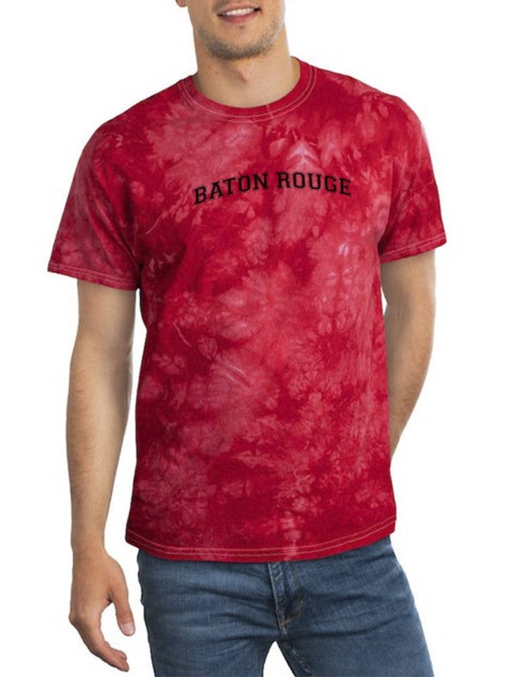Baton Rouge Tie Dye Tee for wholesale by SmartPrintsInk