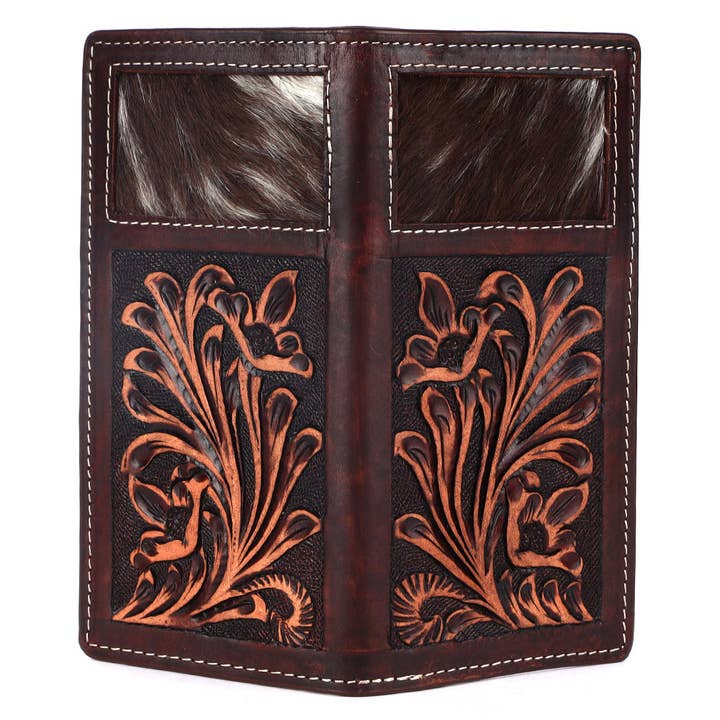 LS Western - Wholesale Wallet - Men's - BEBGM166-Western Leather Bifold Wallet1