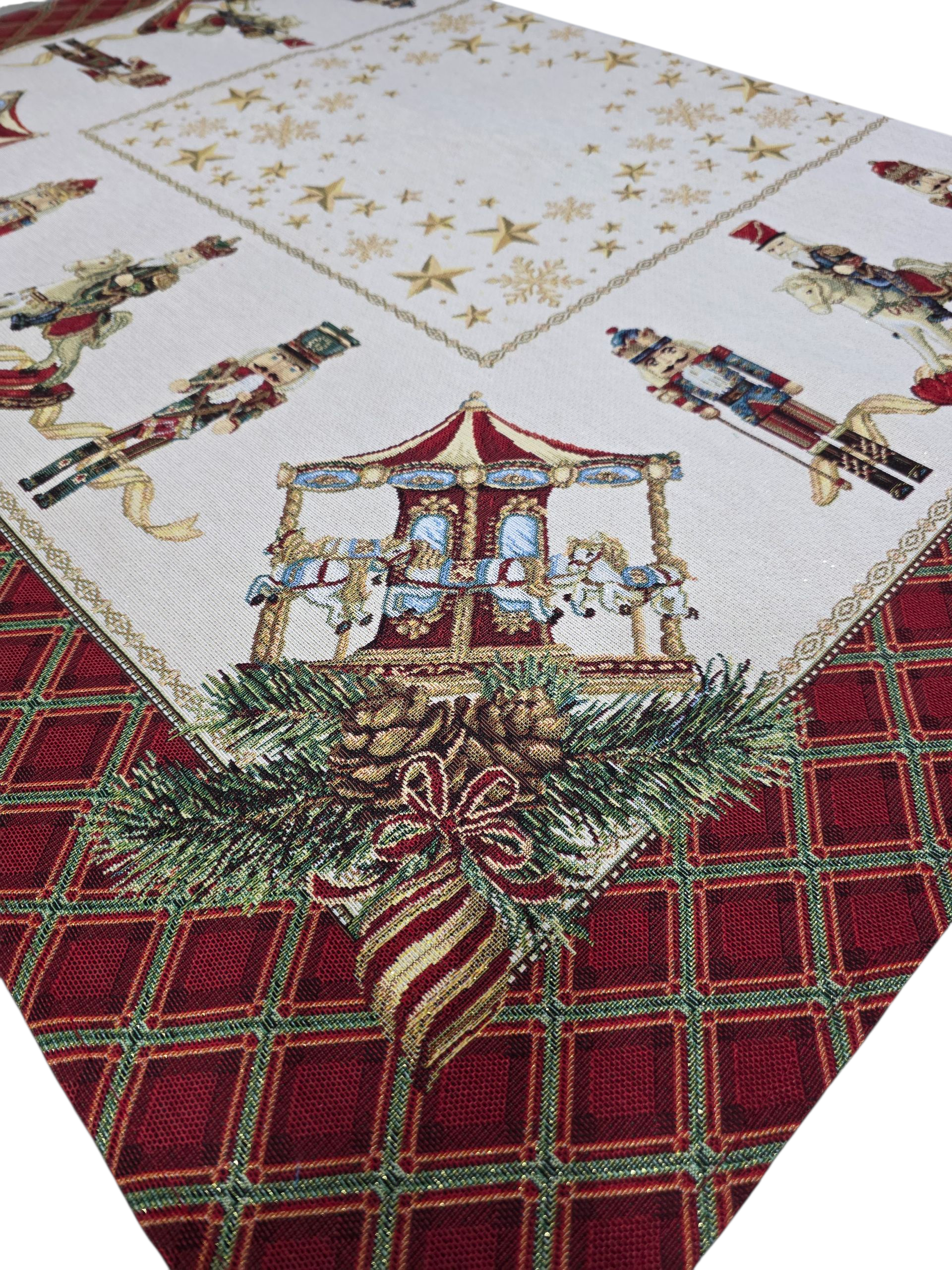 Lunaria Lab - Wholesale Tablecloth - Nutcracker Christmas Centerpiece in Gobelin Lurex2