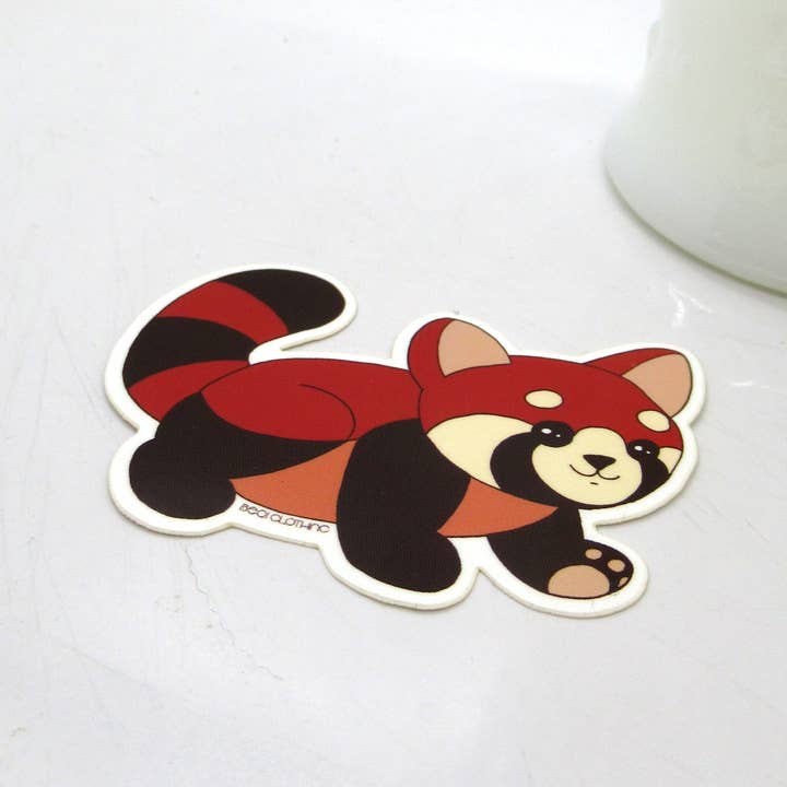 Adesivo Panda Vermelho por atacado de Beqi Clothing