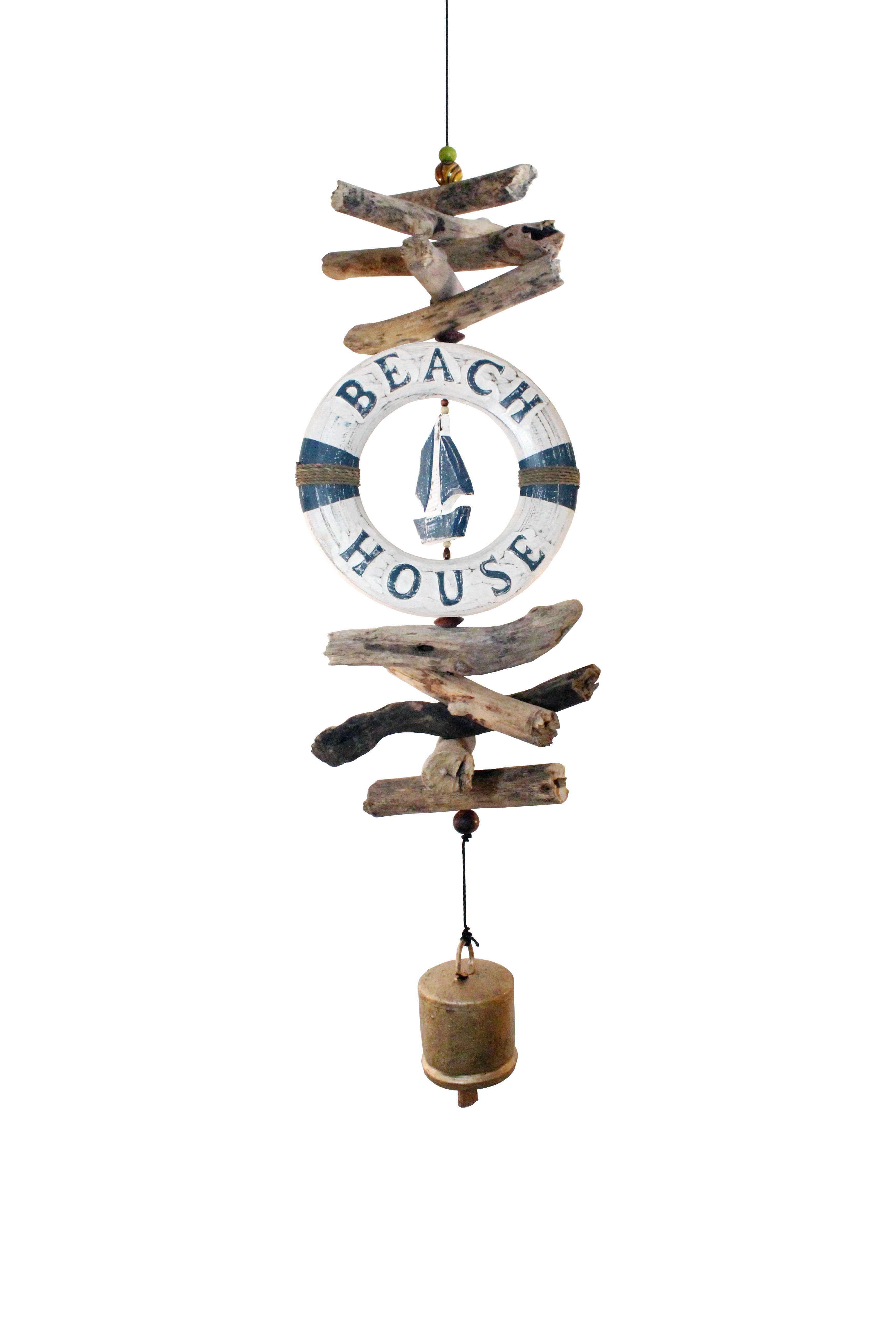 Cohasset Gifts - Wholesale Bell - Blue & White Life Ring Sailboat Cohasset Bell0