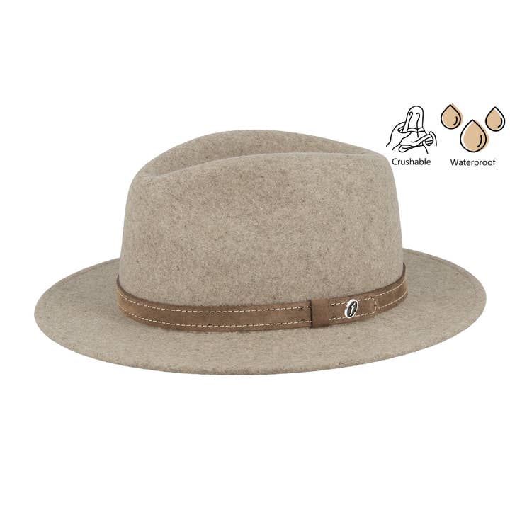 FLECHET - Wholesale Fedora - Unisex - WATERPROOF CRUSHABLE WOOL FELT HAT - FLHH7
