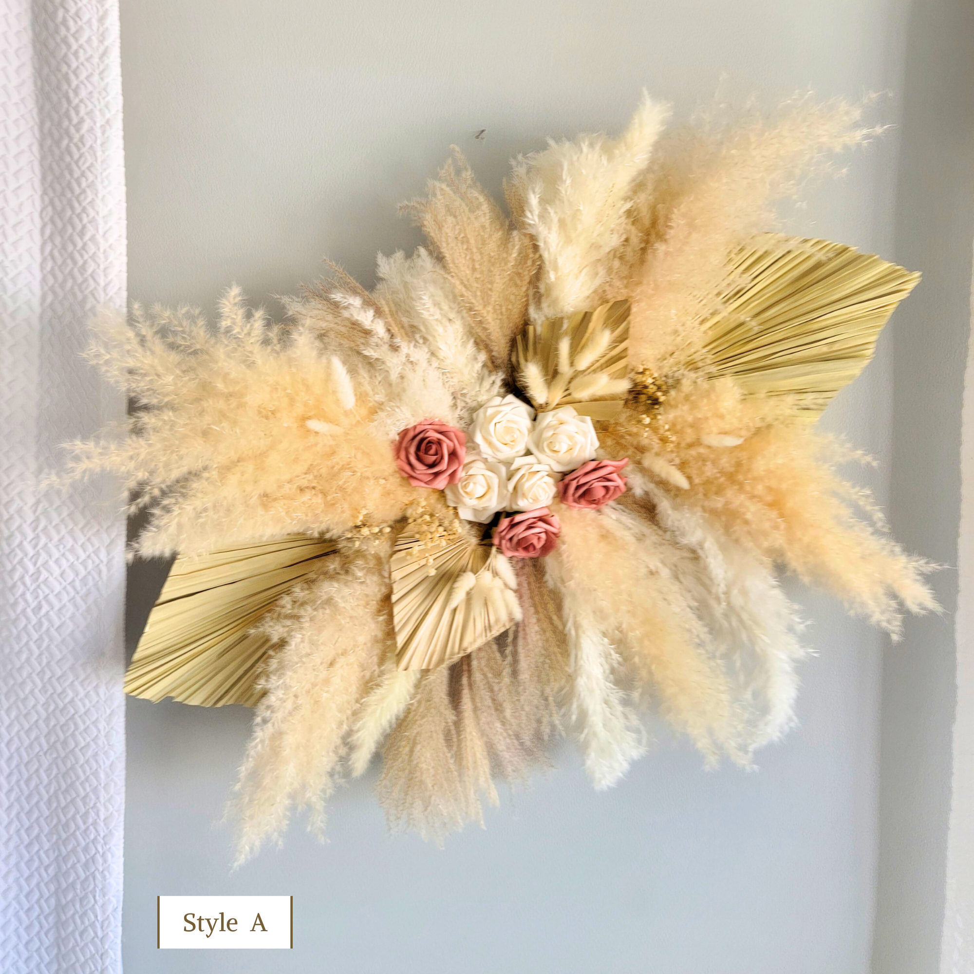 Pampas Design - Wholesale Dried/Pressed Flowers - Cream Pheasant Feather Pampas Grass Arrangement5