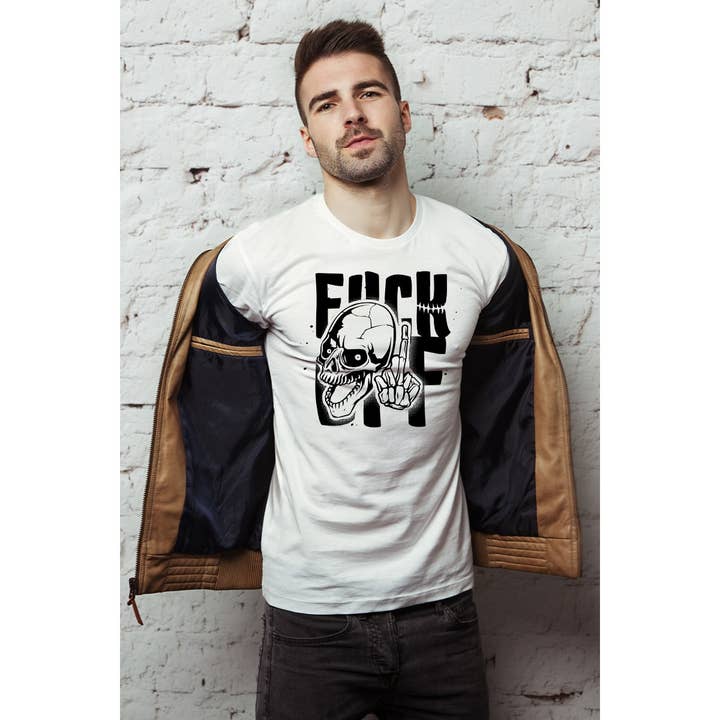 FUCK OFF GRAPHIC MENS TEE for wholesale by Nobrand