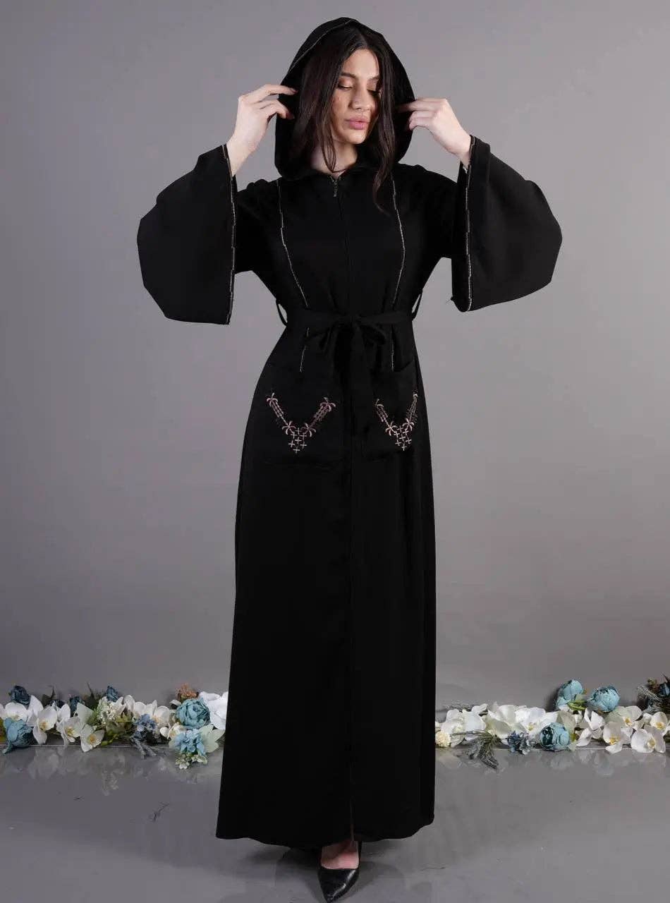 Palestinian Elegance - Vente Caftan – femme - Abaya de Poche Chic : L'Élégance Rencontre la Fonctionnalité1