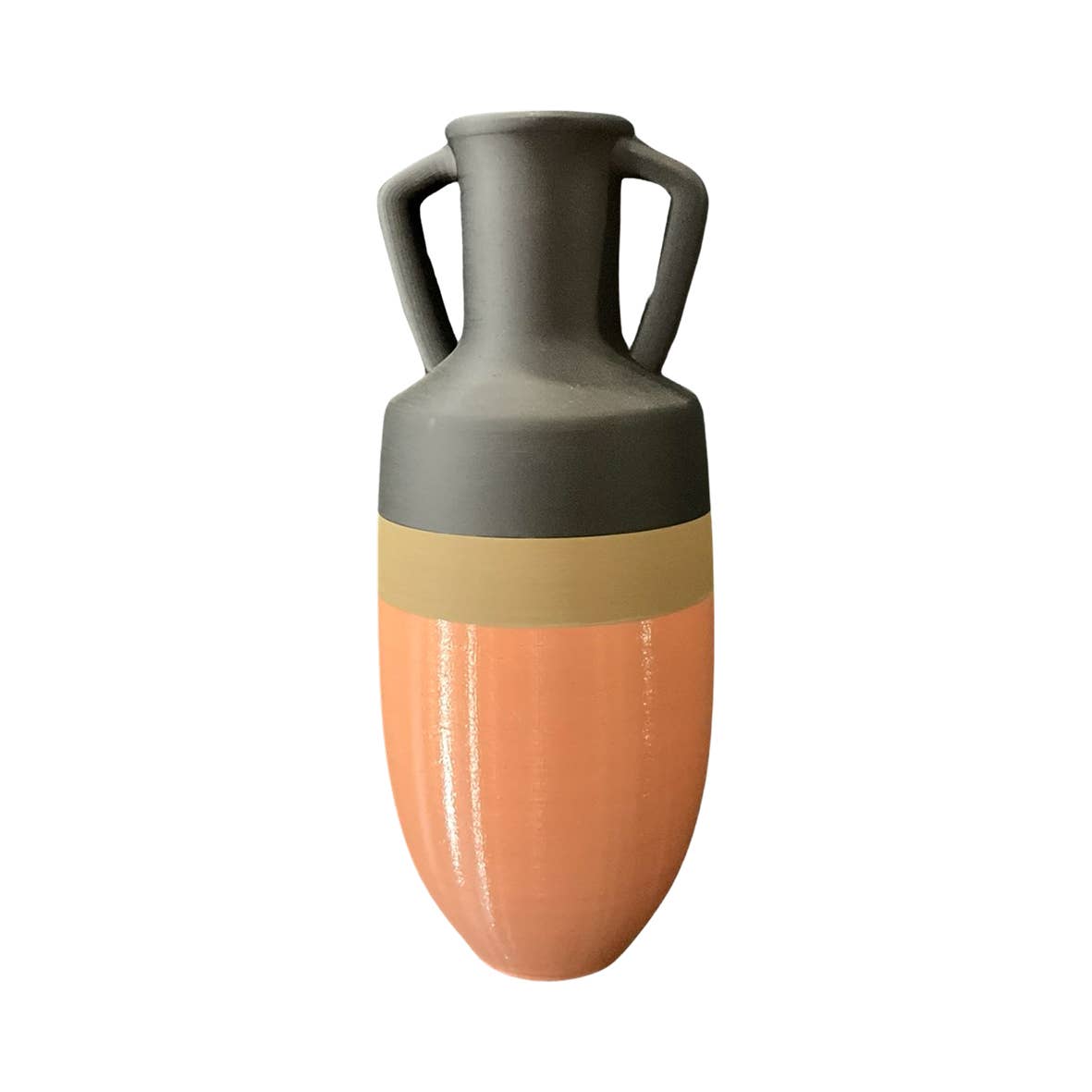 POP POT - Wholesale Vase - Ottaviano Vase 70 XXL Salmon/Light Khaki/Black