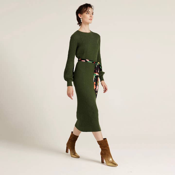 Love, Bonfire the Label - Wholesale Dress - Women's - Green Hills Long Sleeve Knit Dress4