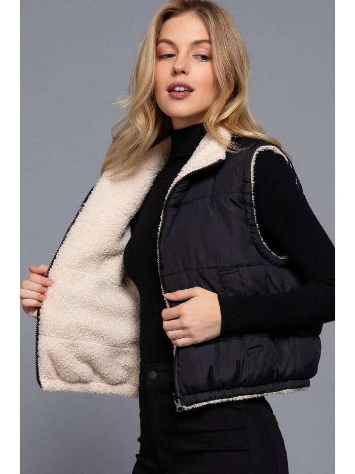 Active Basic | Active USA - Wholesale Outerwear Vest - Women's - Reversible Fur Padding Vest23