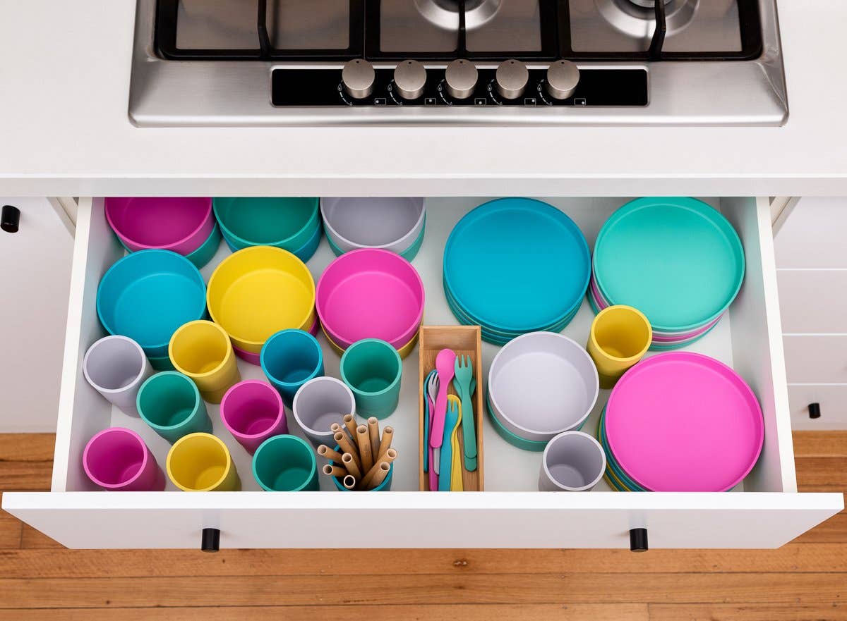 Bobo & Boo AUS - Wholesale Flatware Set - Kids & Baby - Bobo&Boo Plant-Based Cutlery Set - Yellow7