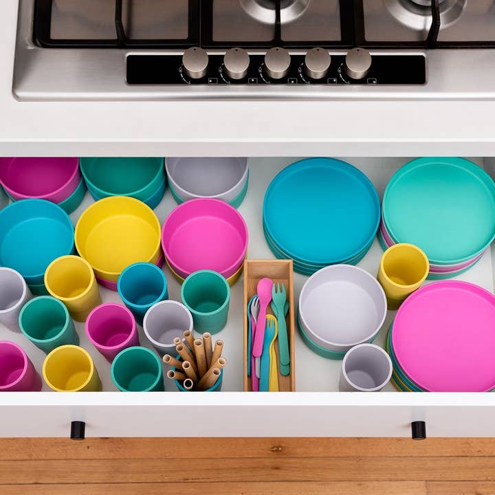 Bobo & Boo AUS - Wholesale Flatware Set - Kids & Baby - Bobo&Boo Plant-Based Cutlery Set - Yellow7