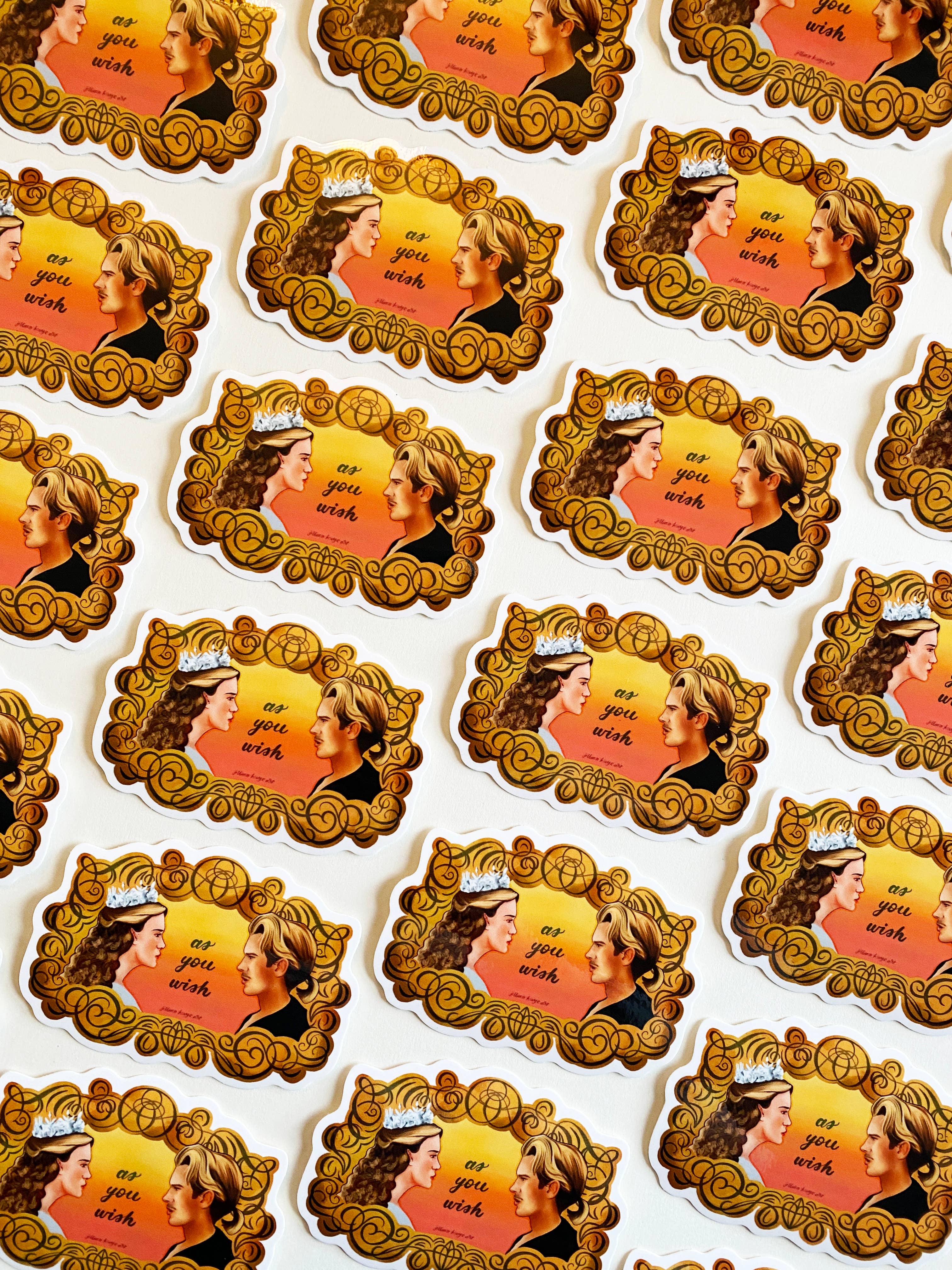 Jillian Kaye Art - Wholesale Sticker - The Princess Bride: Westley and Buttercup | 3" Vinyl Sticker2