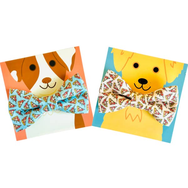 Pepperoni Pizza in roze en blauwe vlinderdas voor wholesale door Fetch Mart