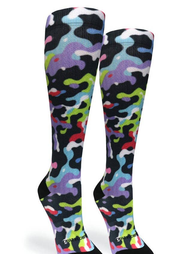 360 Camo Array OTC Compression Socks (Standard & Extra Wide) for wholesale by Crazy Compression