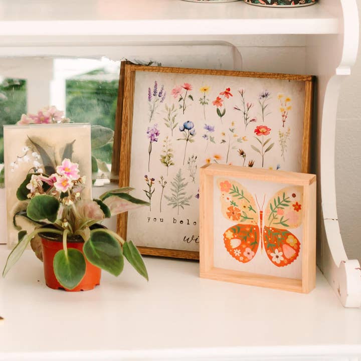 Hangout Home - Wholesale Sign - You Belong Among the Wildflowers - Framed Canvas Wall Art3