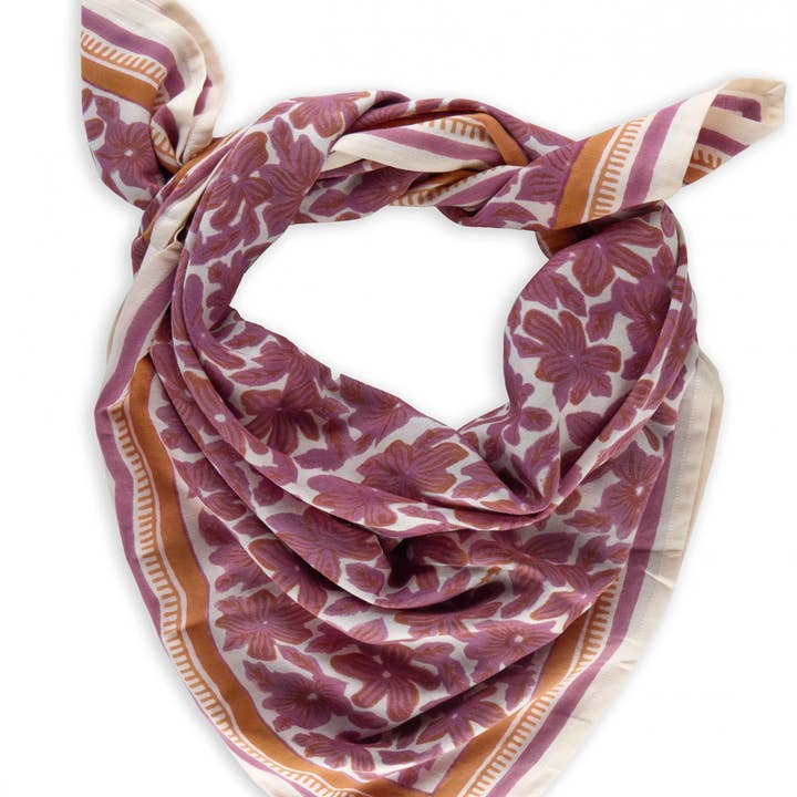 Bindi Atelier - Wholesale Head Scarf - Women's - Adult Scarf in Blockprint Cotton - Manoa Sureau0