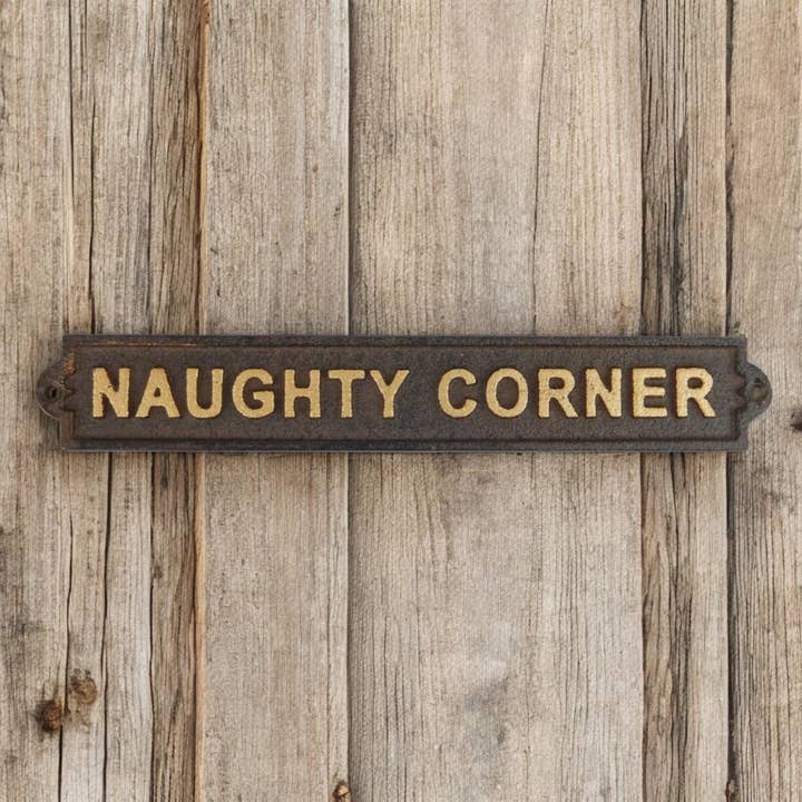Cast Iron Plaque Naughty Corner Home Decor, Funny Wall Art and other Purchase Wholesale plaques. Free Returns & Net 60 Terms on Faire trending on Faire.