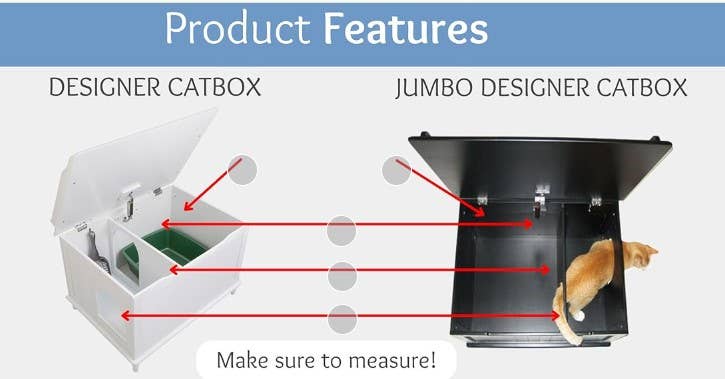 Designer Pet Products, LLC – Caixa de areia para gatos por atacado – Enclosure para Caixa de Areia de Gato, Oculta e à Prova de Cachorro - Caixa de Areia Preta8