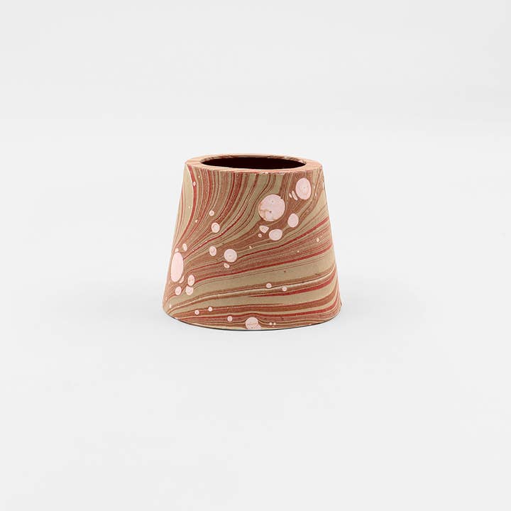 Craft Boat - Wholesale Lamp Shade - LAMPSHADE COVER - MARBLED FIRE WHIRL OCHRE