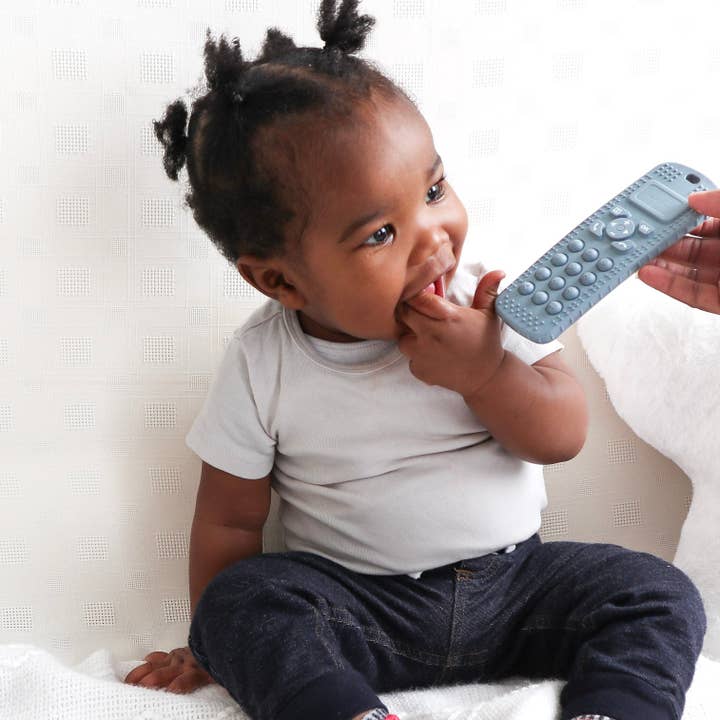 Arctic Blue Sensory Popper Teether Phone for wholesale on Faire2