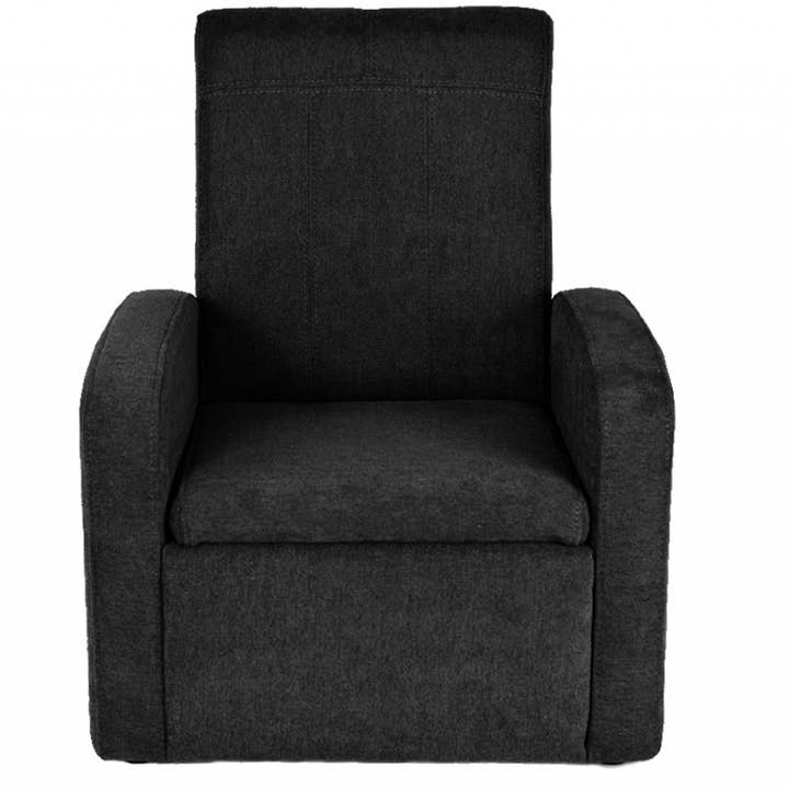 Kids Black Comfy Upholstered Recliner Chair with Storage for wholesale by HomeRoots