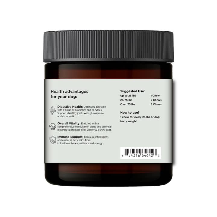 Freezbone - Venta al por mayor Suplemento - Perros - Masticables Multivitamínicos (90 Masticables)1