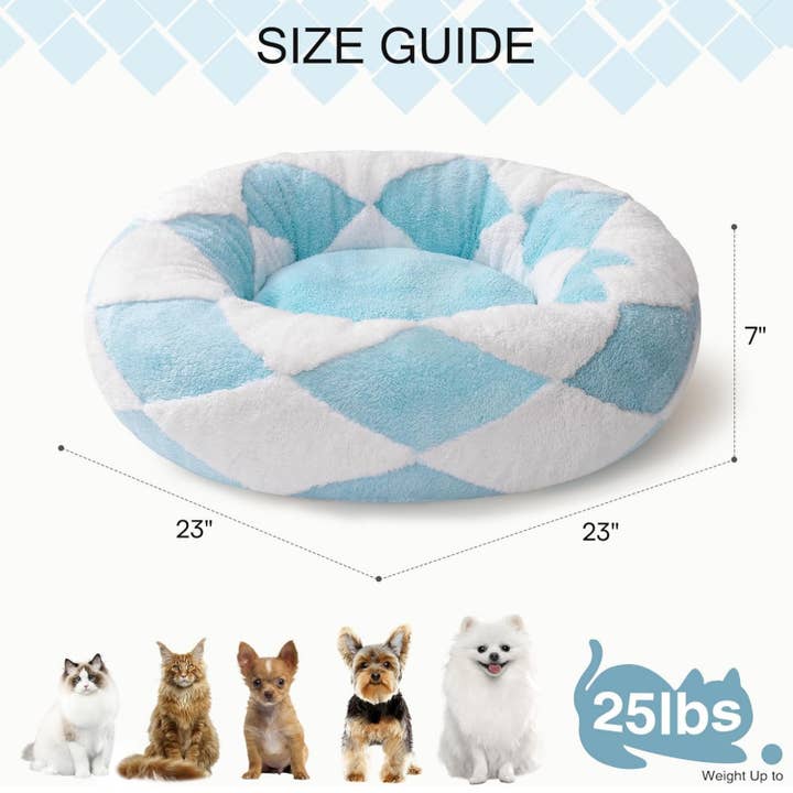 Robud & Mewoofun Official Store - Wholesale Pet Bed - Cat/Dog - Plush Cute Cat Bed Donut Small Dog Bed for Puppy and Kitten