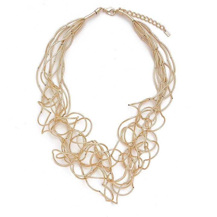 Kosa Jewels – Großhandel Gliederhalskette – Angelica Mehrreihige, trommelige Halskette