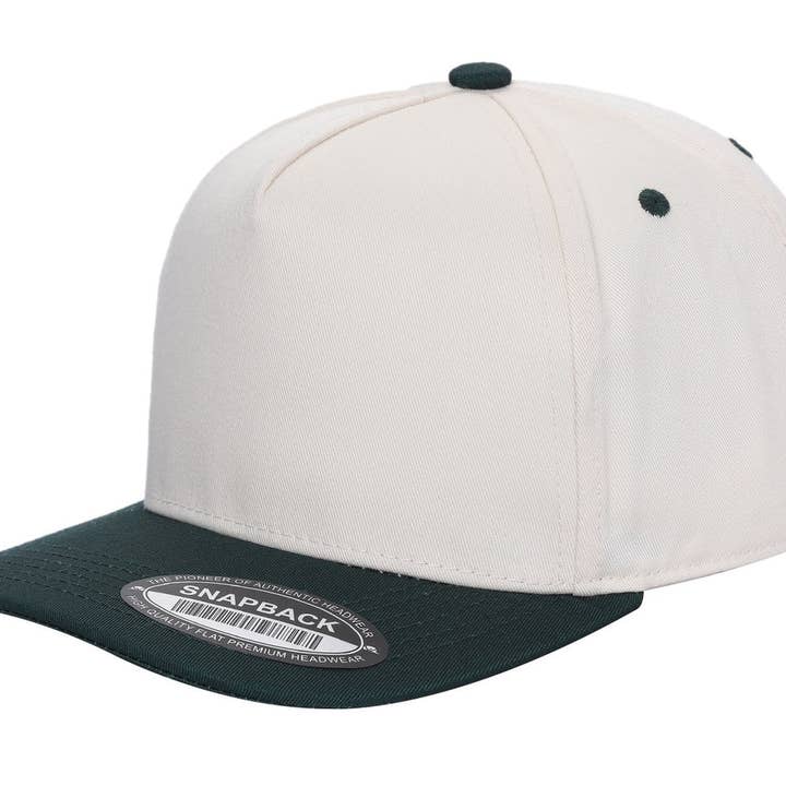 Burzip collection - Wholesale Flat Brim Cap - Unisex - TCTAN-DZ-5 PANEL 2TONE SNAP BACK HATS DOZEN (BEST SELLER)3