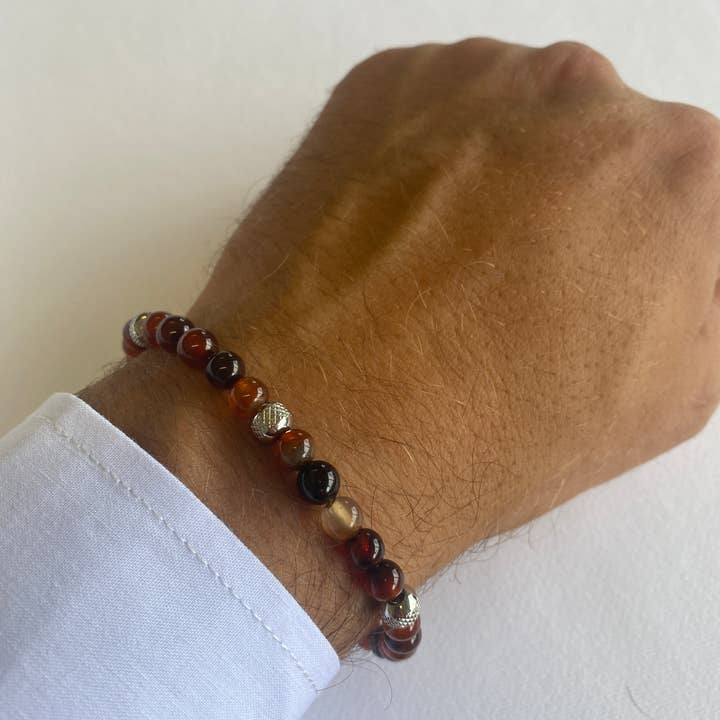 10:10 Gioielli - Omnicut srl - Wholesale Beaded Bracelet - 10:10 Bracelet with 6 mm Natural Agate Blood Stones1