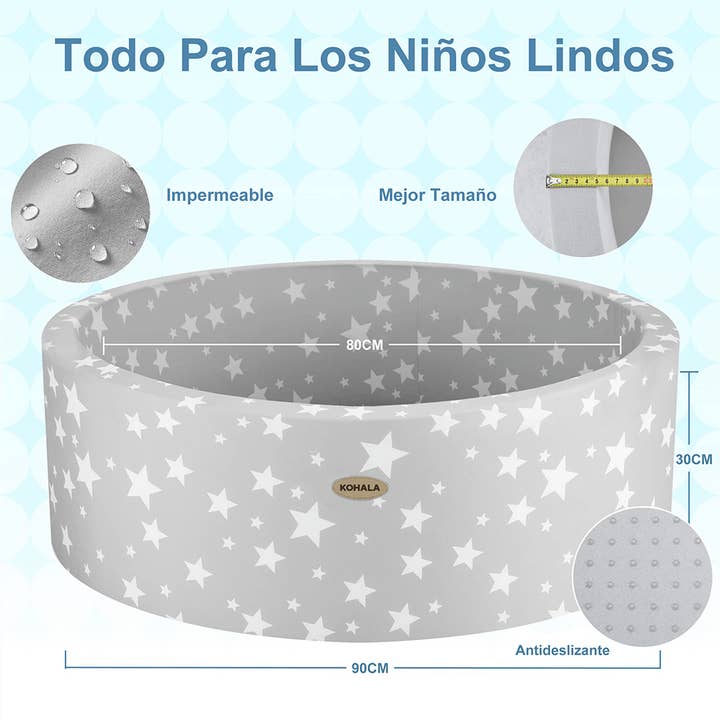 Devessport - Venta al por mayor Juguetes de playa/piscina - Niños y bebés - Piscina de Bolas para Niños con 100 Bolas Kohala Baby