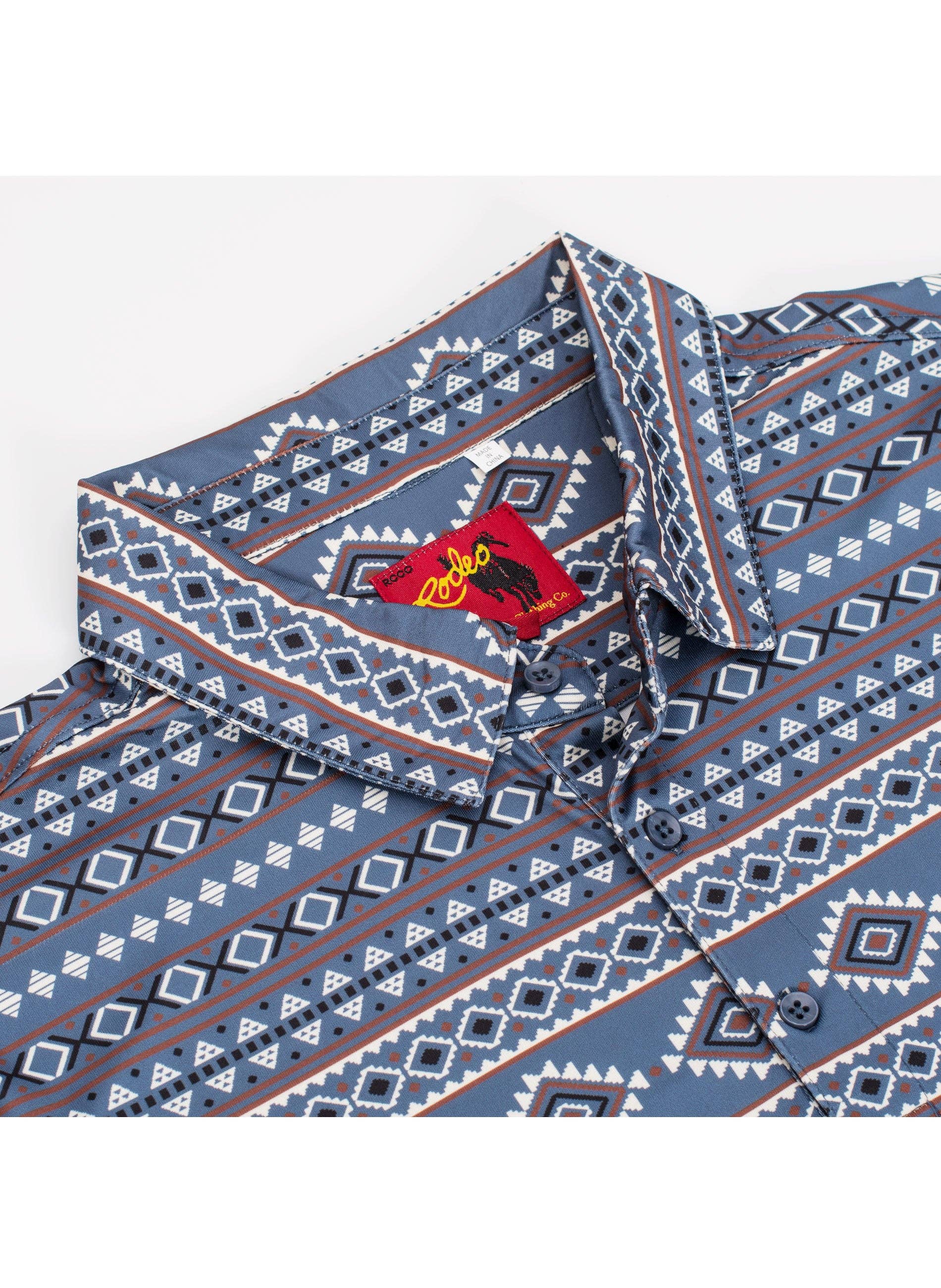 Rodeo Clothing - Wholesale Overhemd - Heren - Heren Poloshirt met Korte Mouwen en Modal Print – RS200-11042