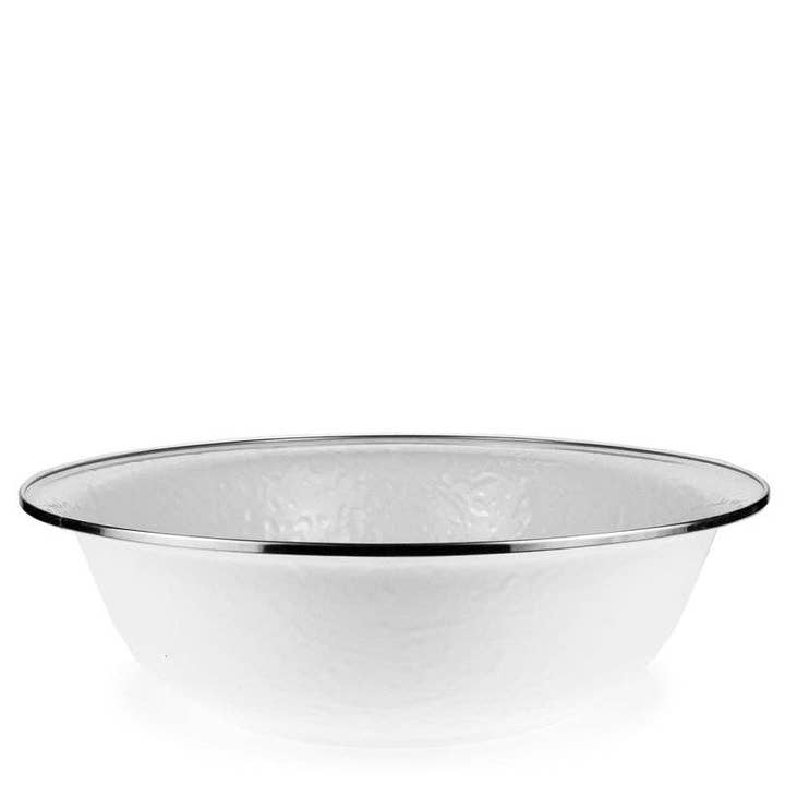 Tigela de Servir em Esmalte Coelho Dourado Branco Sólido por atacado de Crow Canyon Home