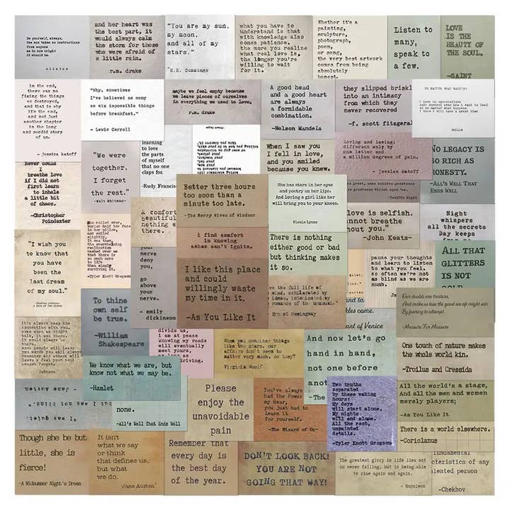 Magnifique Hearts - Wholesale Sticker - Vintage Styled Motivational Quote Sticker Packs (10/20/50)2