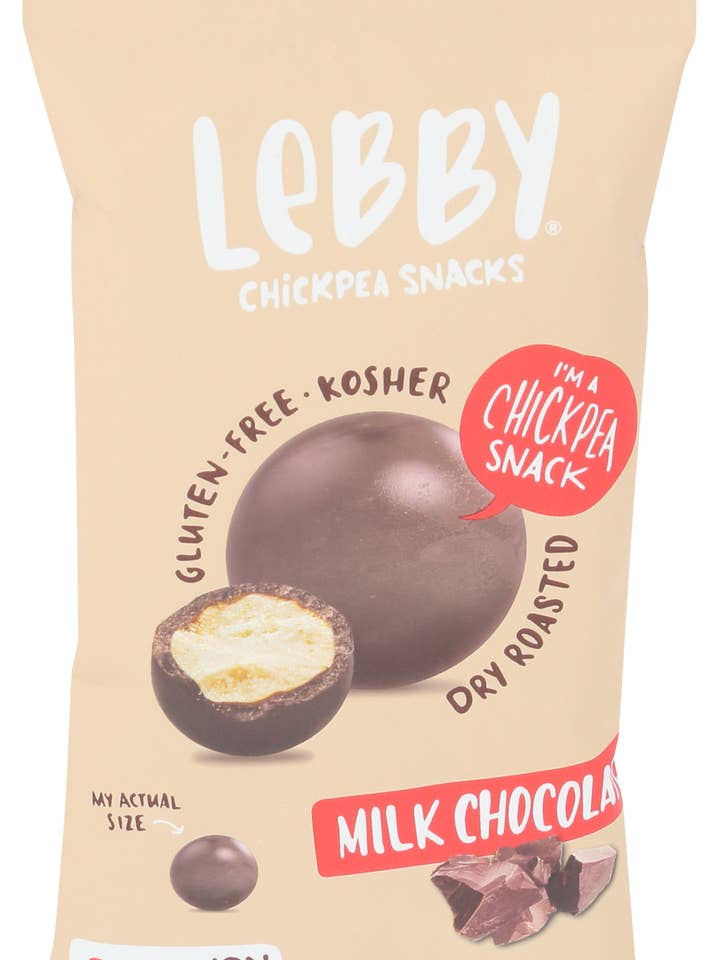 Lebby Milk Chocolate Chickpeas 1.5oz for wholesale by Lebby Snacks