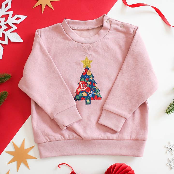 Jersey navideño infantil Liberty of London rosa para venta al por mayor de My Little Shop UK