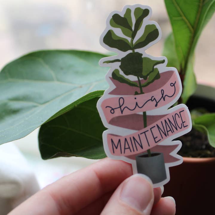 Høj vedligeholdelse Fiddle Leaf Fig Sticker for engroshandel hos Fia Wilson Artwork