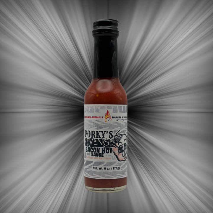 Sauce piquante au bacon Porky's Revenge pour la vente par Burning Asphalt Enterprises LLC