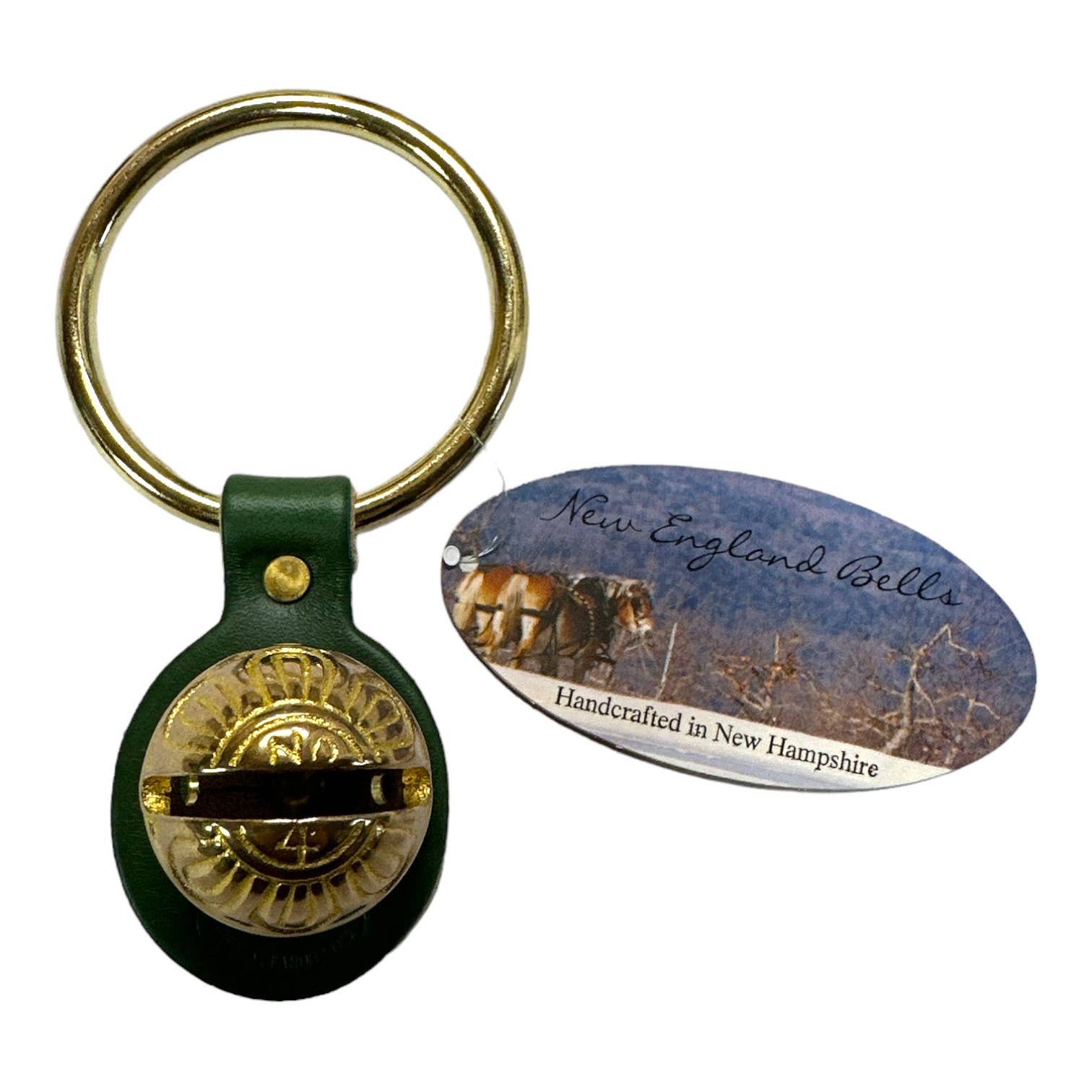 New England Bells - Wholesale Bell - Traditional Strap Bells - #4 Size Bells - 1 Bell on Strap5