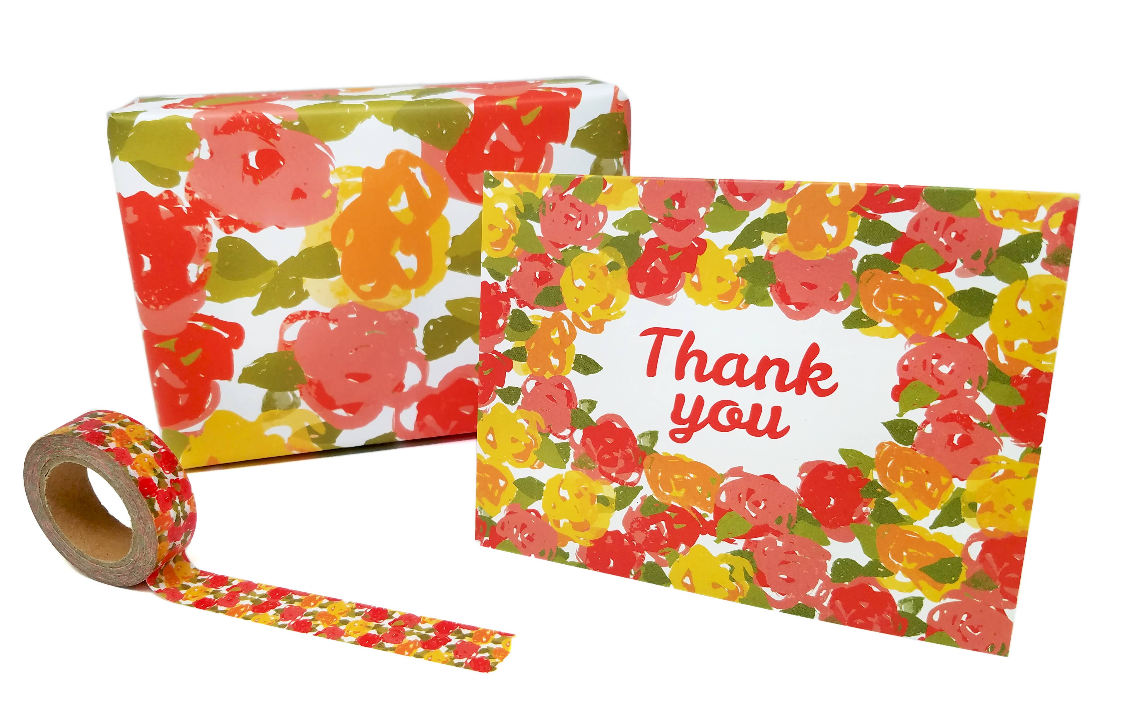 beve! - Wholesale Flat Wrap - Vintage Floral Gift Wrapping Paper1