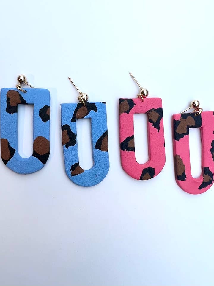 Leopard Print Lera Örhängen för wholesale av Clay’d By Whit