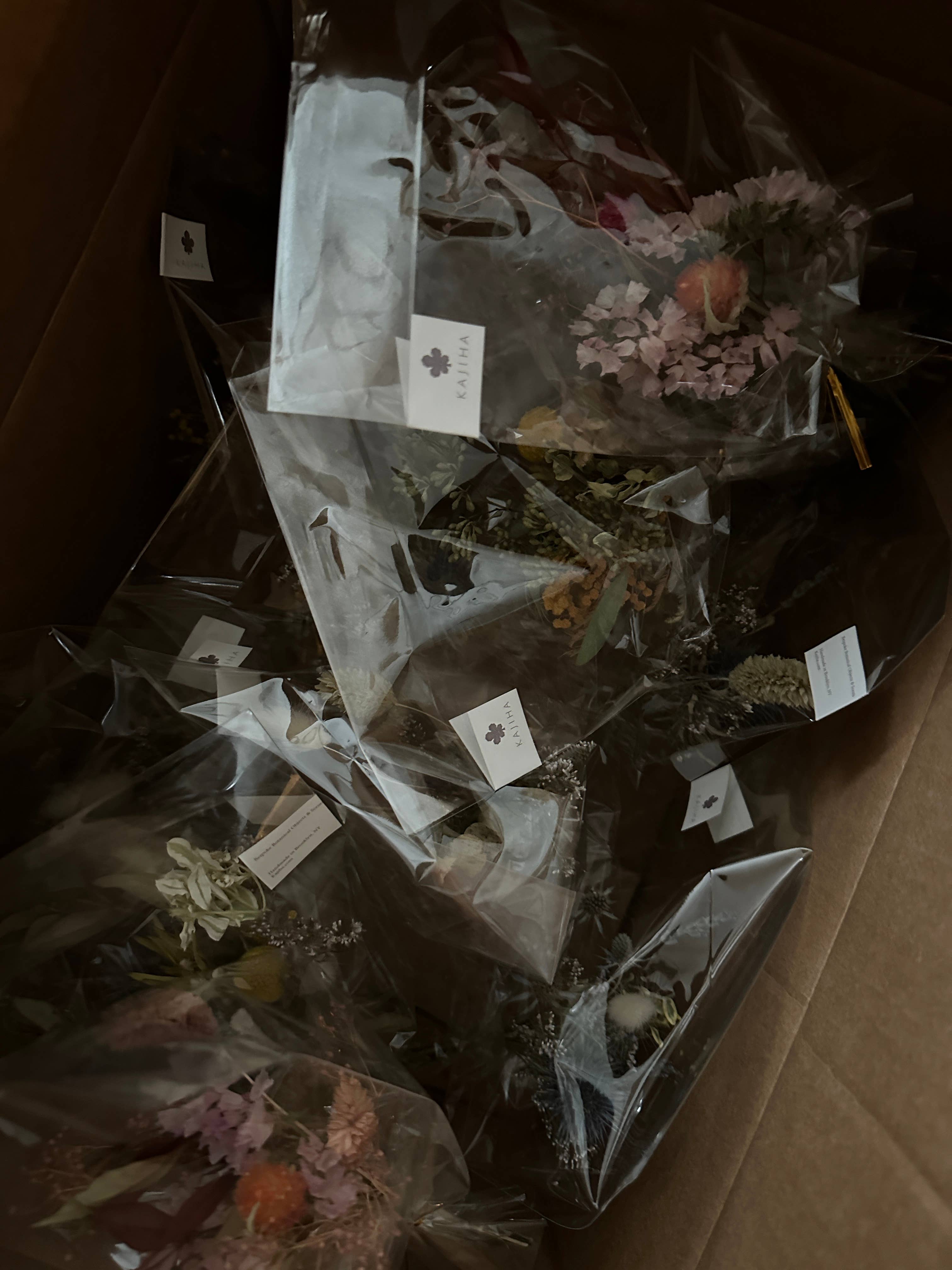 KAJIHA - Vente Fleur séchée/pressée - Mini bouquet assortiment de couleurs, lot de 207