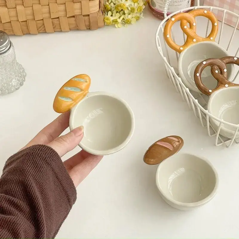 Otterware – Großhandel Gewürz-/Dipschale – Handgefertigte Mini-Keramikschalen - Brezel- & Laibgriffe8