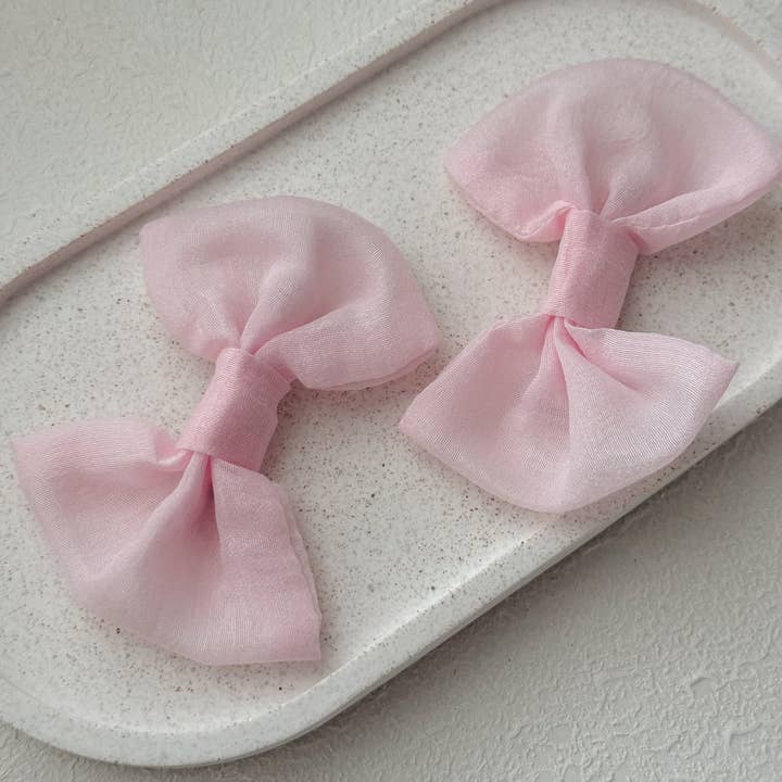A Little Lacey - Wholesale Hair bow – Kids - Light Pink Elegance Hair Bows
